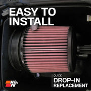 K&N Replacement Air Filter - Black,  Red - TB-4024