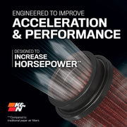 K&N Replacement Air Filter - Black,  Red - TB-4024