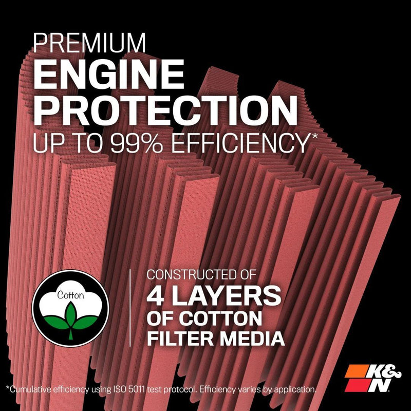 K&N Replacement Air Filter - Black,  Red - TB-4024