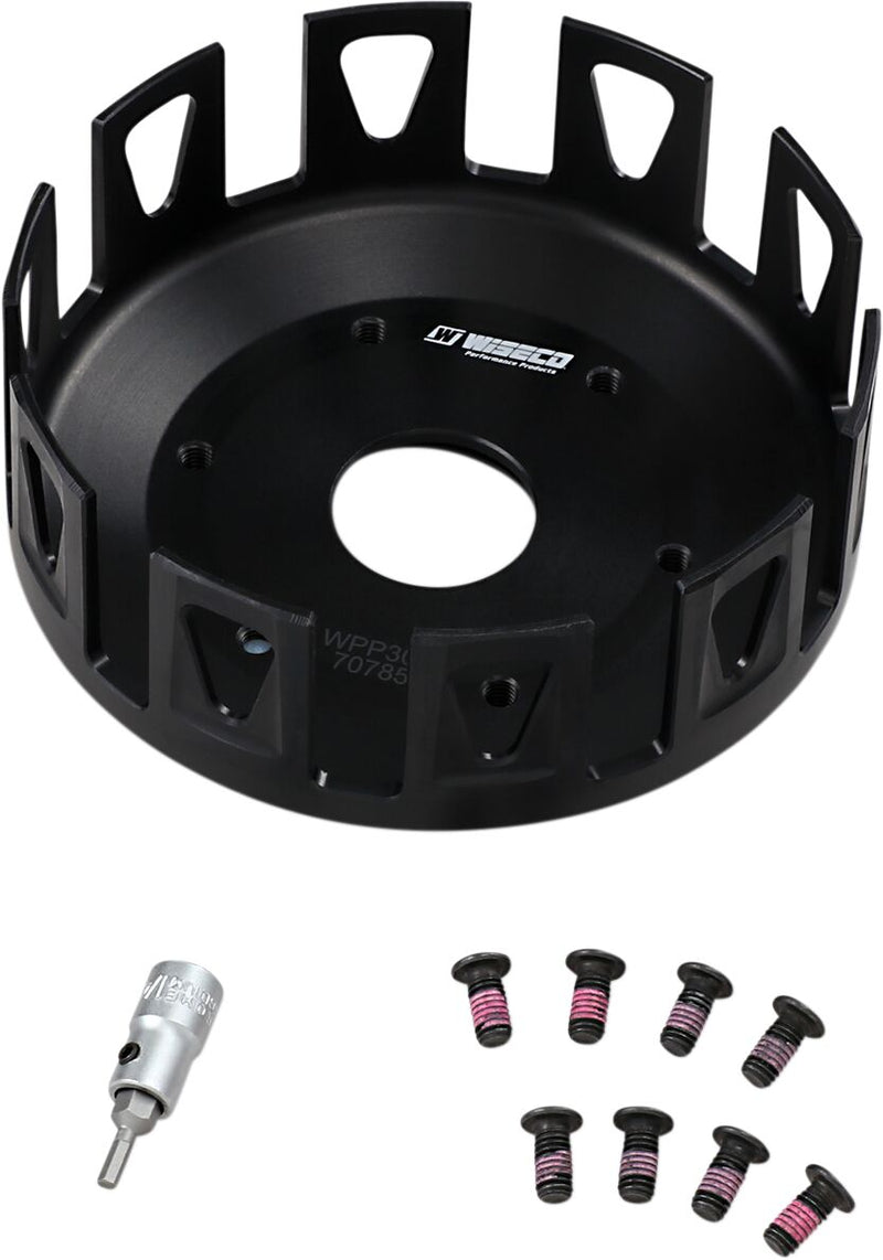 Wiseco Precision-Forged Clutch Basket - Precision Forged, Black - WPP3058