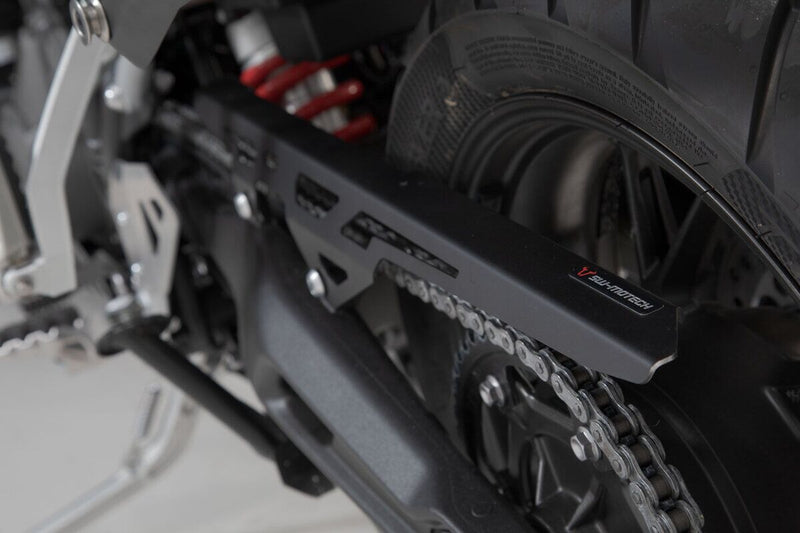 SW-Motech Chain Guard - Rear, Black, Powder Coated