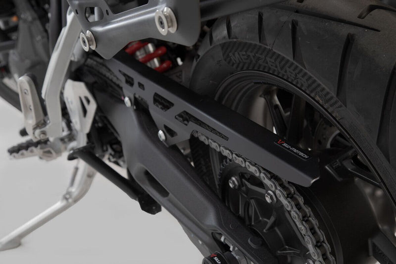 SW-Motech Chain Guard - Rear, Black, Powder Coated