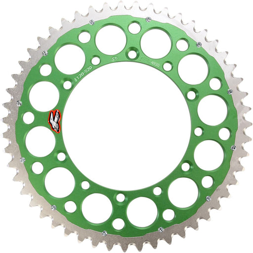 RENTHAL Twinring™ Rear Sprocket - Green, Drive - 520