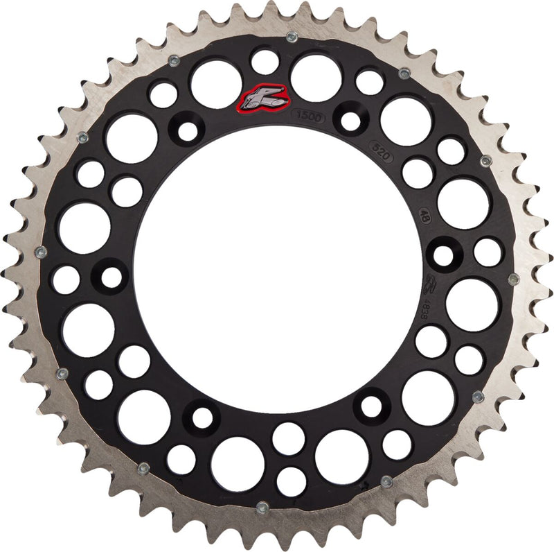 RENTHAL Twinring™ Rear Sprocket - Black, Drive - 520 - 1500-520-48GPBK