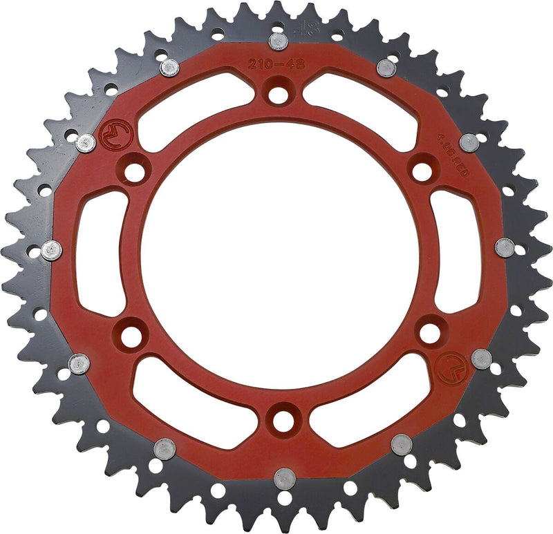 Moose Offroad Hard-parts Dual Sprocket - Rear, Red - 520 - 1210-210-48-13X