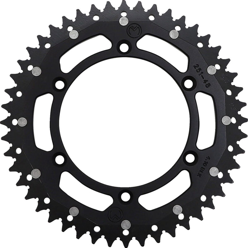 Moose Offroad Hard-parts Dual Sprocket - Rear, Black - 520 - 1210-251-48-10X