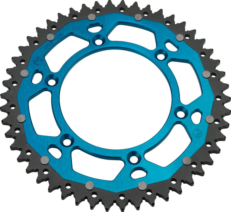 Moose Offroad Hard-parts Dual Sprocket - Rear, Blue - 520 - 1210-251-50-12X