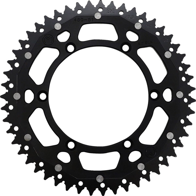 Moose Offroad Hard-parts Dual Sprocket - Rear, Black - 520 - 1210-460-51-10X