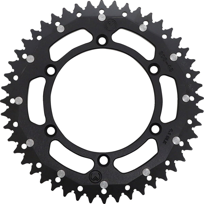 Moose Offroad Hard-parts Dual Sprocket - Rear, Black - 520 - 1210-808-48-10X