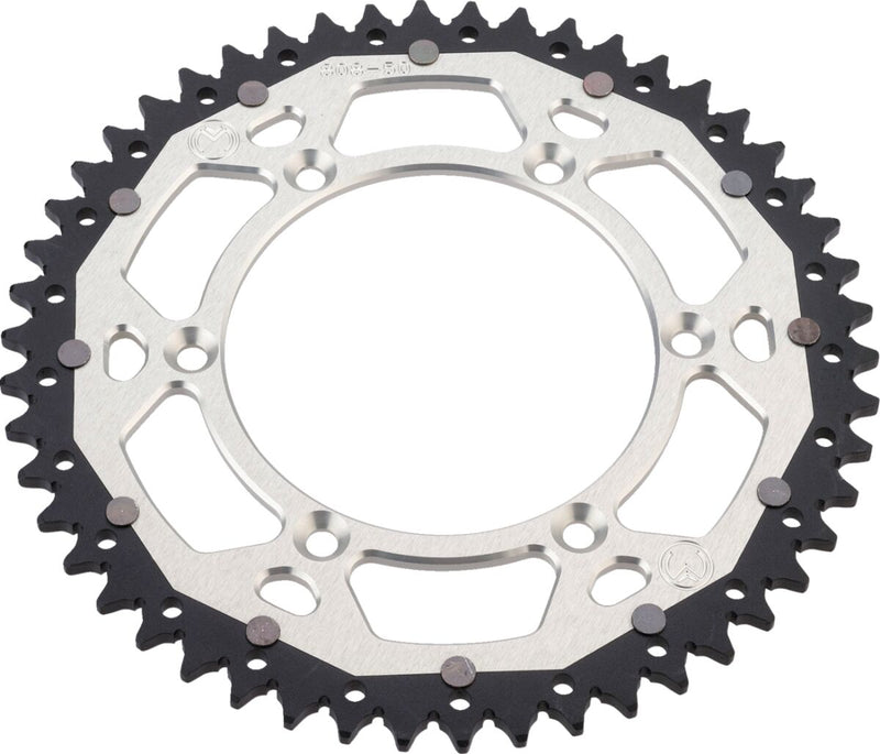 Moose Offroad Hard-parts Dual Sprocket - Rear, Silver - 520 - 1210-808-50-11X