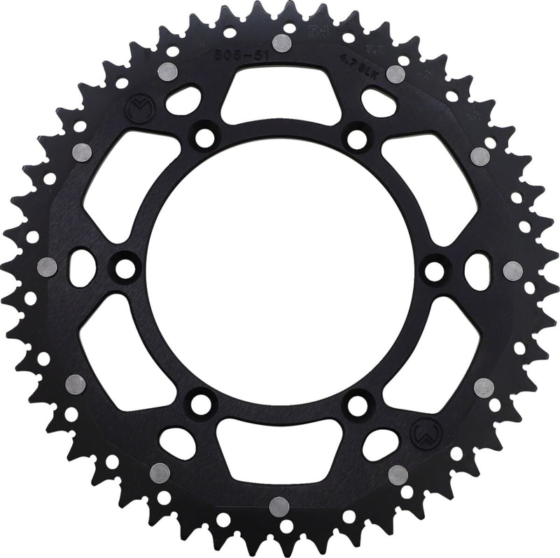 Moose Offroad Hard-parts Dual Sprocket - Rear, Black - 520 - 1210-808-51-10X