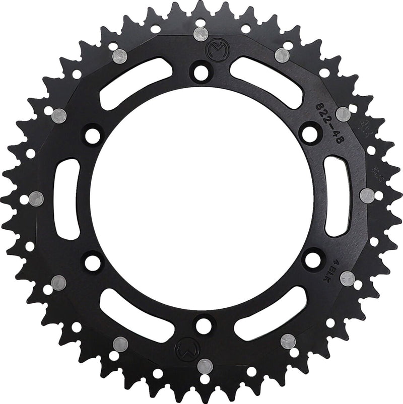 Moose Offroad Hard-parts Dual Sprocket - Rear, Black - 520 - 1210-822-48-10X