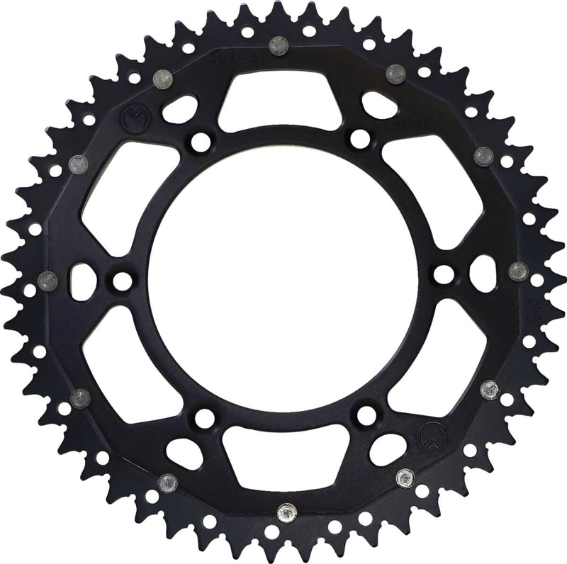 Moose Offroad Hard-parts Dual Sprocket - Rear, Black - 520 - 1210-897-51-10X
