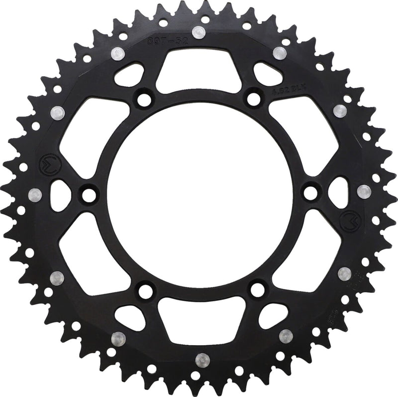 Moose Offroad Hard-parts Dual Sprocket - Rear, Black - 520 - 1210-897-52-10X