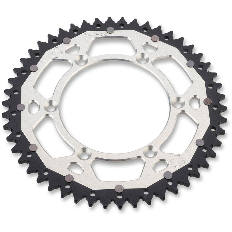 Moose Offroad Hard-parts Dual Rear Sprocket - 520 - Anodised,  Black,  Silver - Drive