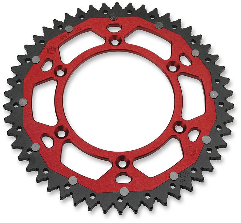 Moose Offroad Hard-parts Dual Rear Sprocket - 520 - Anodised,  Black,  Red - Drive - 1210-822-48-13X