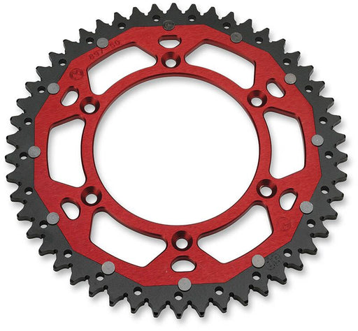 Moose Offroad Hard-parts Dual Rear Sprocket - 520 - Anodised,  Black,  Red - Drive - 1210-822-48-13X