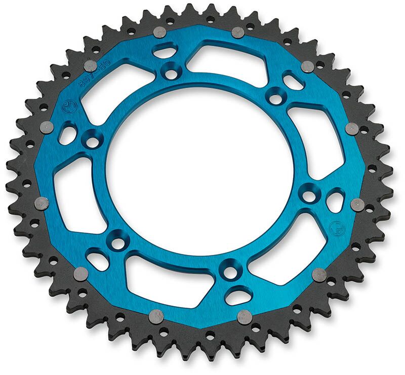 Moose Offroad Hard-parts Dual Rear Sprocket - 520 - Anodised,  Black,  Blue - Drive - 1210-822-48-12X