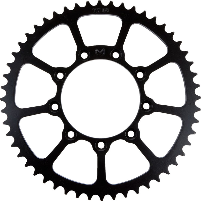Moose Offroad Hard-parts Steel Rear Sprocket - Black, Zinc Plated, Drive - 520 - 1210-520TM-52-ST