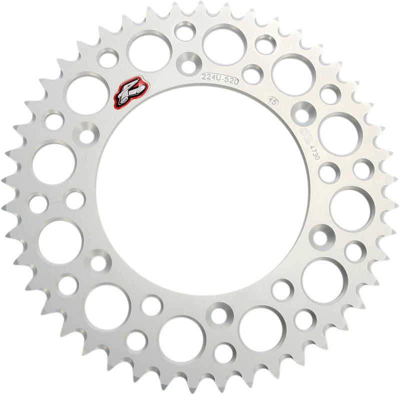 RENTHAL Ultralight Rear Sprocket - Silver - 224U-520-45GPSI