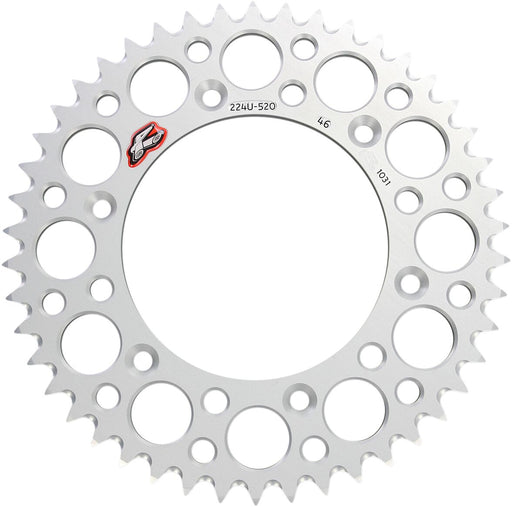 RENTHAL Ultralight Rear Sprocket - Silver - 224U-520-46GPSI