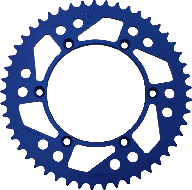 Moose Offroad Hard-parts Rear Aluminium Sprocket - Blue - 1211-251-49-12