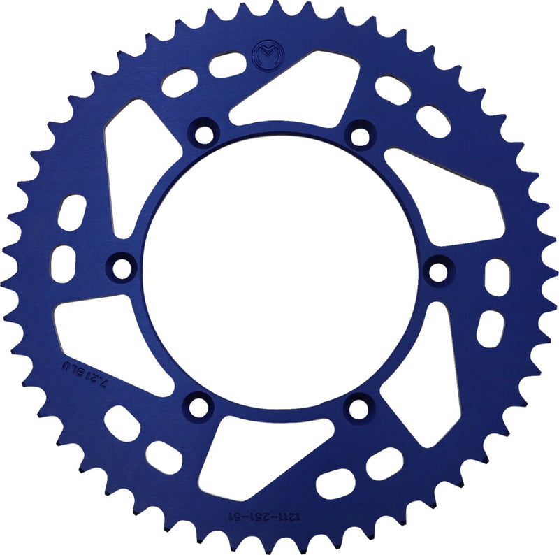 Moose Offroad Hard-parts Rear Aluminium Sprocket - Blue - 1211-251-51-12