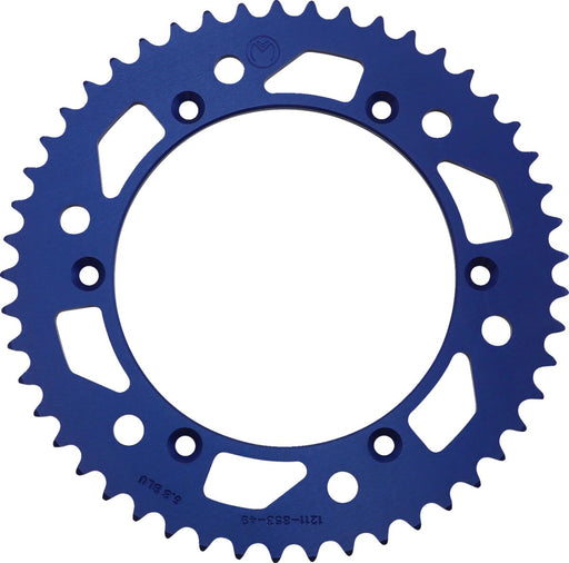 Moose Offroad Hard-parts Rear Aluminium Sprocket - Blue - 1211-853-49-12