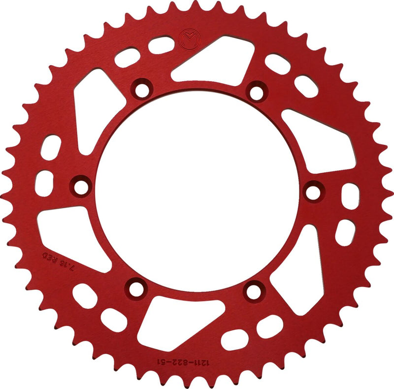 Moose Offroad Hard-parts Rear Aluminium Sprocket - Red - 1211-822-51-13