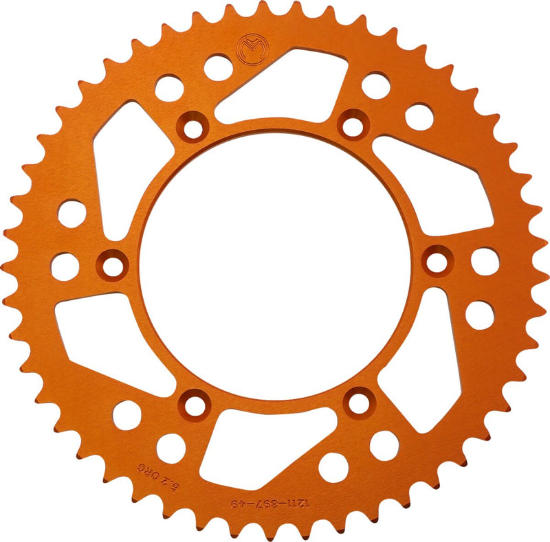 Moose Offroad Hard-parts Rear Aluminium Sprocket - Orange - 1211-897-49-14