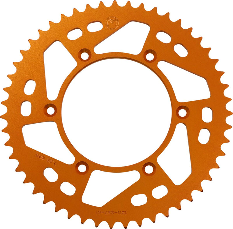 Moose Offroad Hard-parts Rear Aluminium Sprocket - Orange - 1211-897-51-14