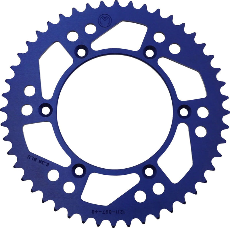 Moose Offroad Hard-parts Rear Aluminium Sprocket - Blue - 1211-897-48-12