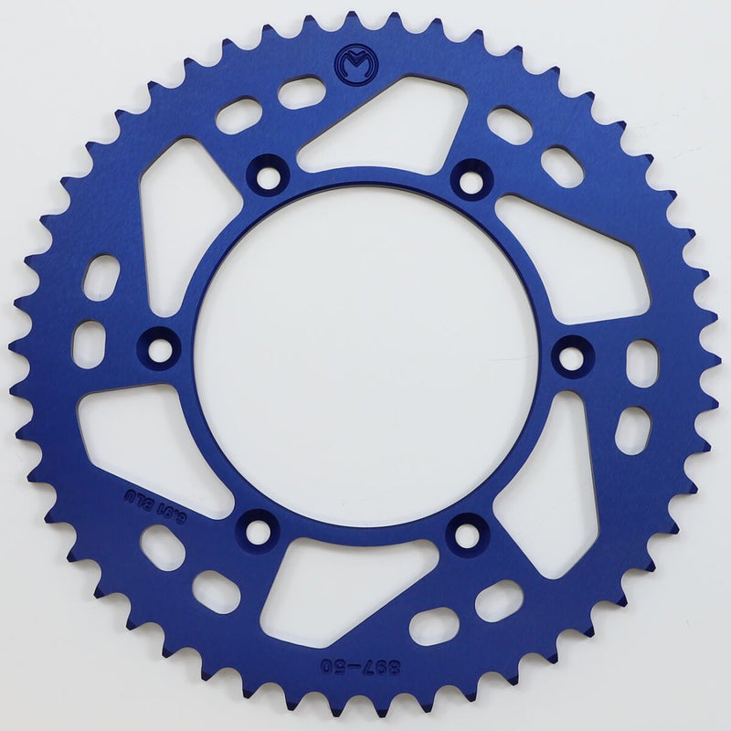 Moose Offroad Hard-parts Rear Aluminium Sprocket - Blue - 1211-897-50-12