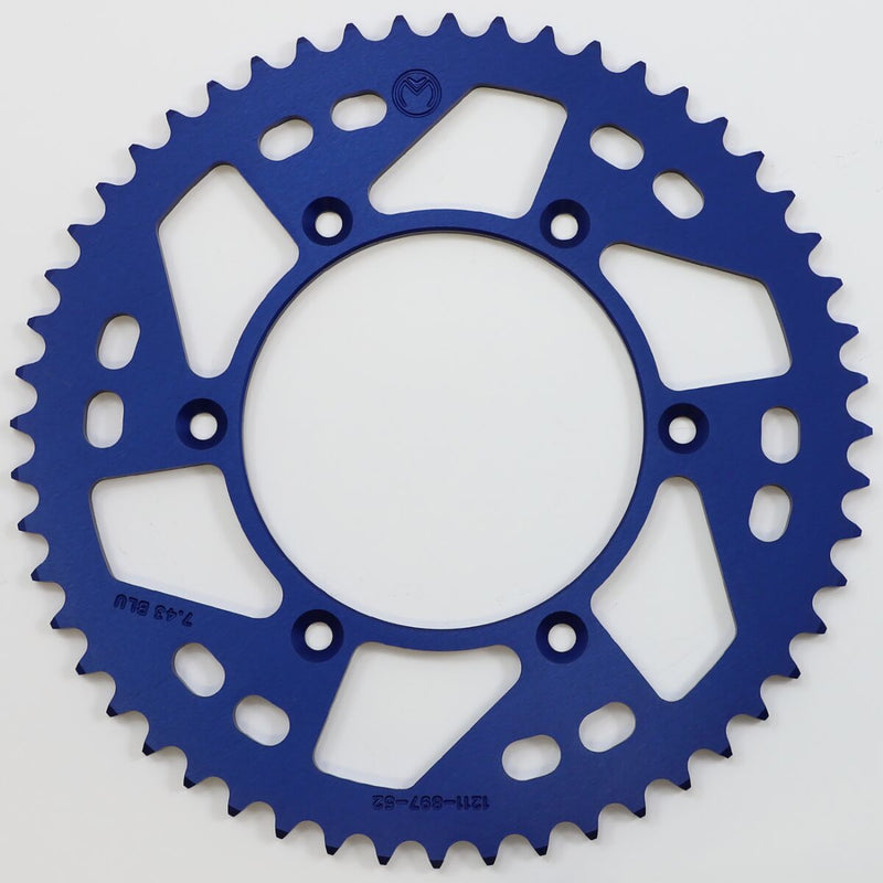 Moose Offroad Hard-parts Rear Aluminium Sprocket - Blue - 1211-897-52-12
