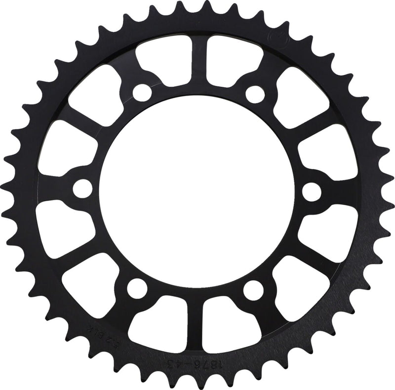 Moose Offroad Hard-parts Rear Aluminium Sprocket - Black,  Powder-Coated - 1211-1876-43-10