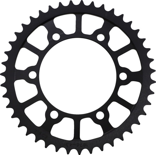 Moose Offroad Hard-parts Rear Aluminium Sprocket - Black,  Powder-Coated - 1211-1876-43-10