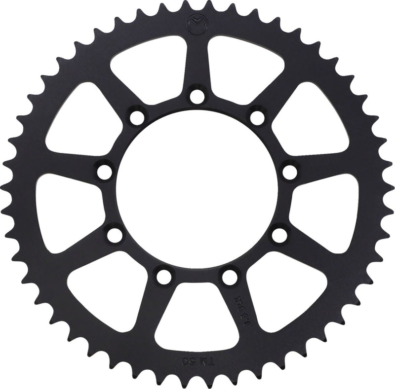 Moose Offroad Hard-parts Rear Aluminium Sprocket - Black,  Powder-Coated - 1211-520TM-50-10