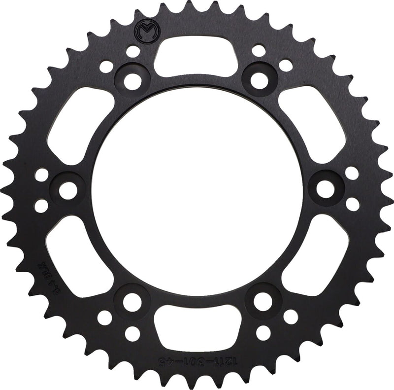 Moose Offroad Hard-parts Rear Aluminium Sprocket - Black,  Powder-Coated - 1211-301-45-10