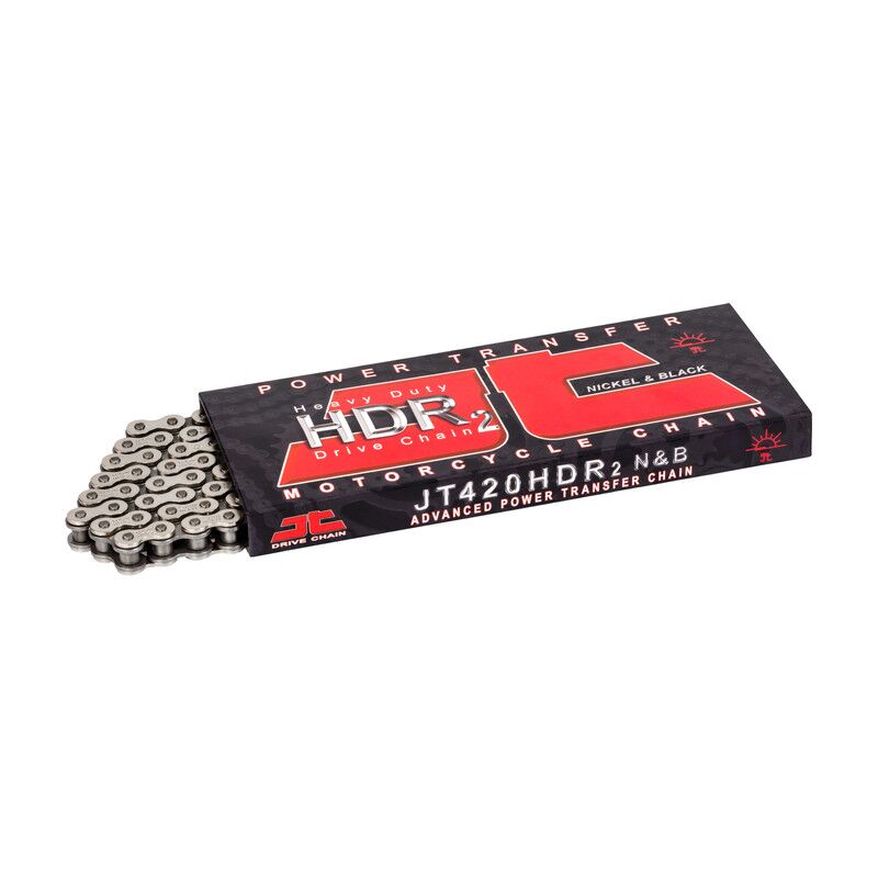 JT Chains HDR Series Drive Chain - 420 - 128 Links - Grey,  Raw