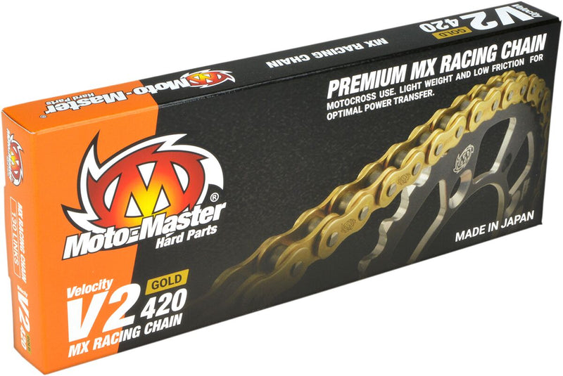 Moto-Master 420 V2 Drive Chain - V2 Series - 130 - Gold