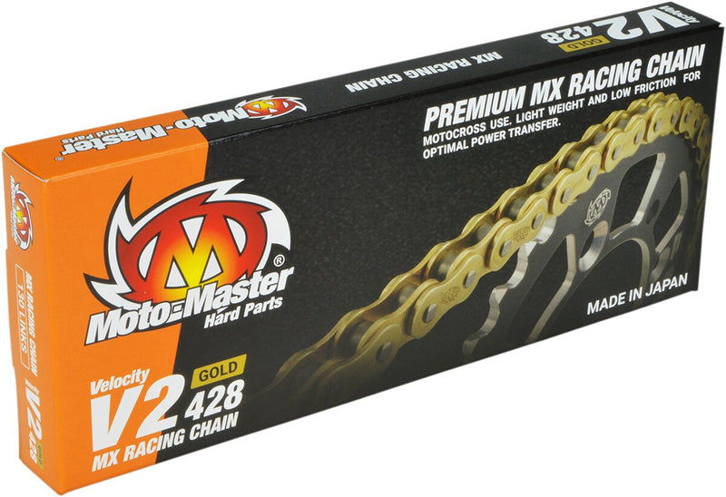 Moto-Master 428 V2 Drive Chain - V2 Series - 130 - Gold