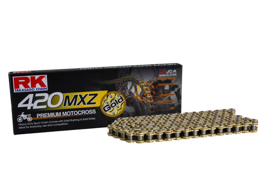 RK MXZ Series Drive Chain - 420 - 140 Links - Black,  Gold