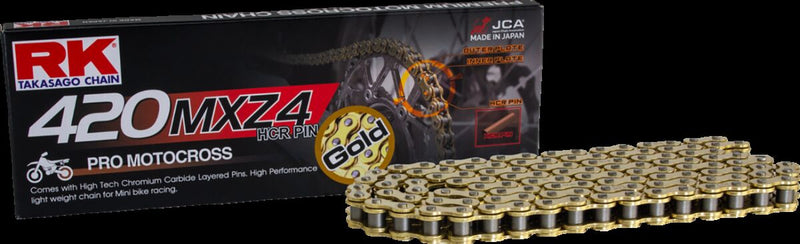 RK MXZ Series Drive Chain - 420 - 120 Links - Gold - GB420MXZ4-120