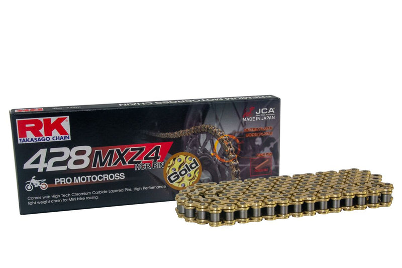 RK MXZ4 Series Drive Chain - 428 - 126 Links - Black,  Gold