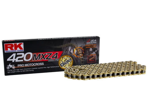 RK MXZ4 Series Drive Chain - 420 - 130 Links - Black,  Gold