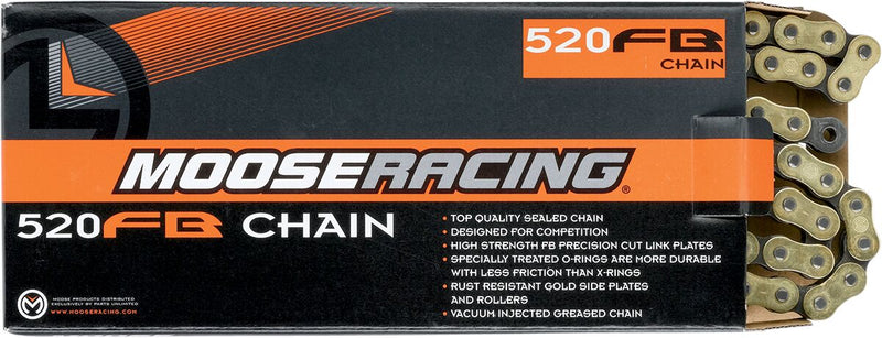 Moose Offroad Hard-parts 520 FB Chain - FB Series, Gold - 110 Links