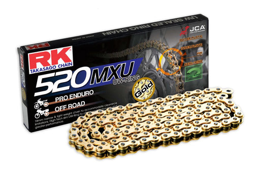 RK 520 MXU Drive Chain - MXU Series, Gold - 112 Links