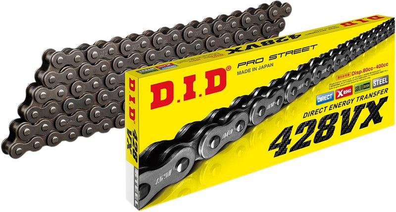 DID VX Series Drive Chain - 428 - 130 Links - Natural