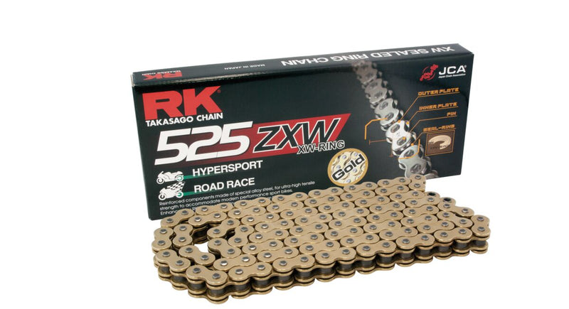 RK ZXW Series Drive Chain - 525 - 116 Links - Gold
