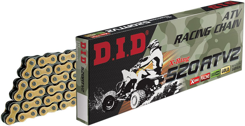 DID 520 ATV2 Chain - 98 Links - Gold,  Natural